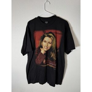 Vintage‎ Shania Twain T Shirt Mens Size Large Black 1998 Polygram 90s Tour